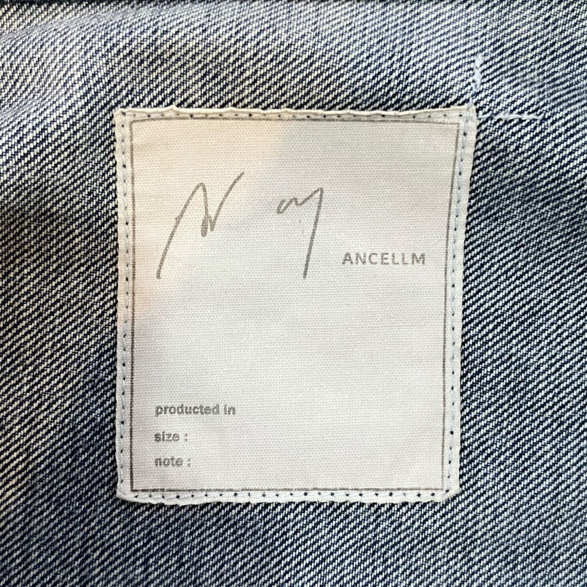 ANCELLM エージングデニムジャケットANCJK49 古着・中古-5枚目のアイテム画像