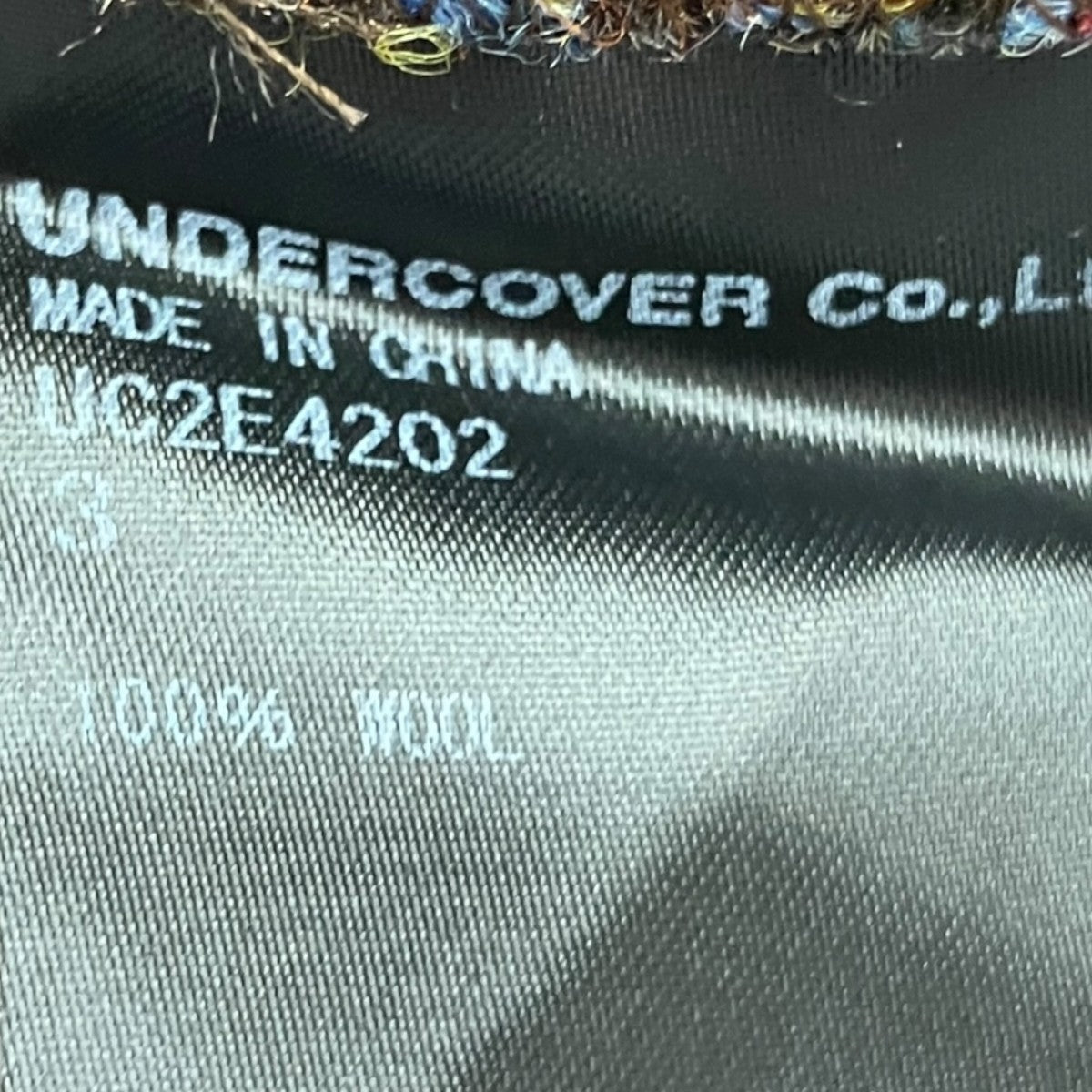 ウール縮絨チェックスタンドカラーブルゾンUC2E4202