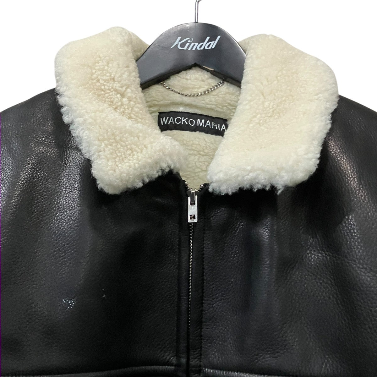 WACKO MARIA LEATHER BOA JACKET レザーボアジャケット 古着・中古-3枚目のアイテム画像