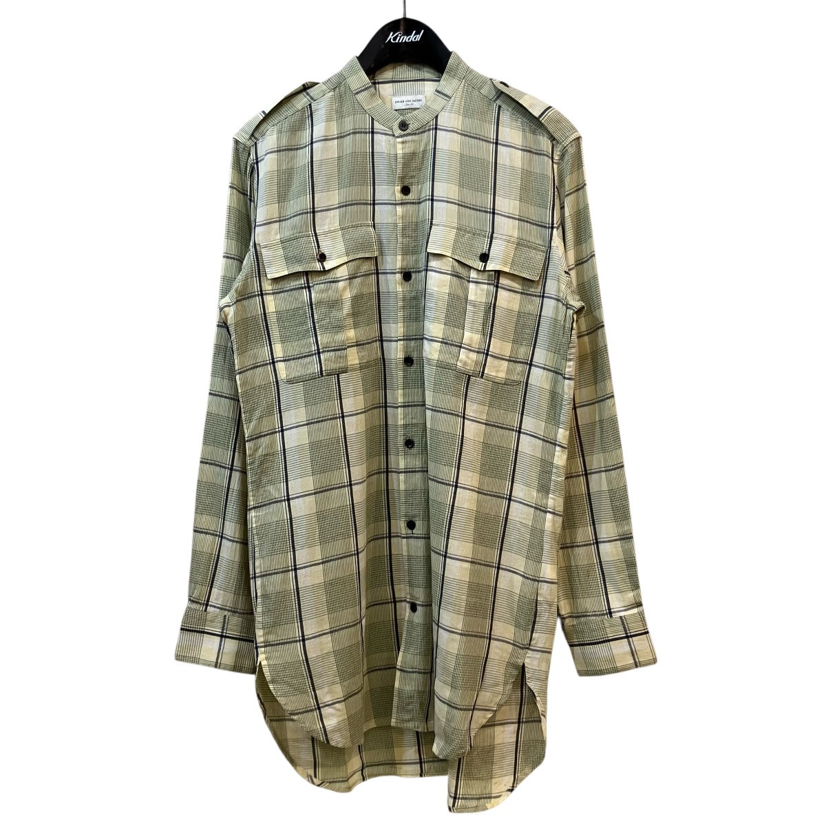 DRIES VAN NOTEN(ドリスヴァンノッテン) チェックシャツ カーキ