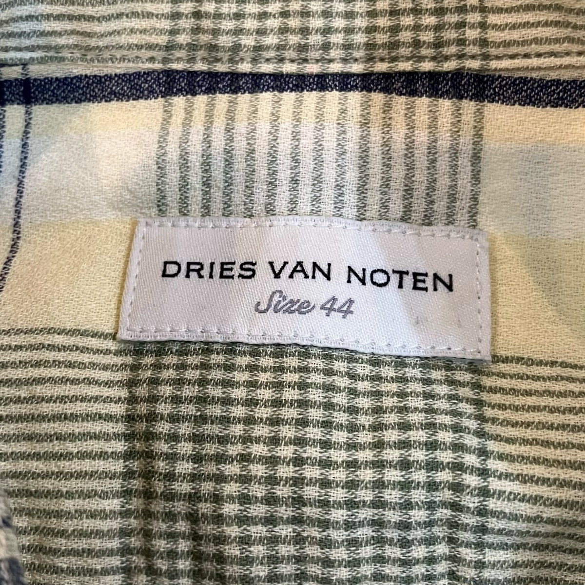 DRIES VAN NOTEN(ドリスヴァンノッテン) チェックシャツ カーキ
