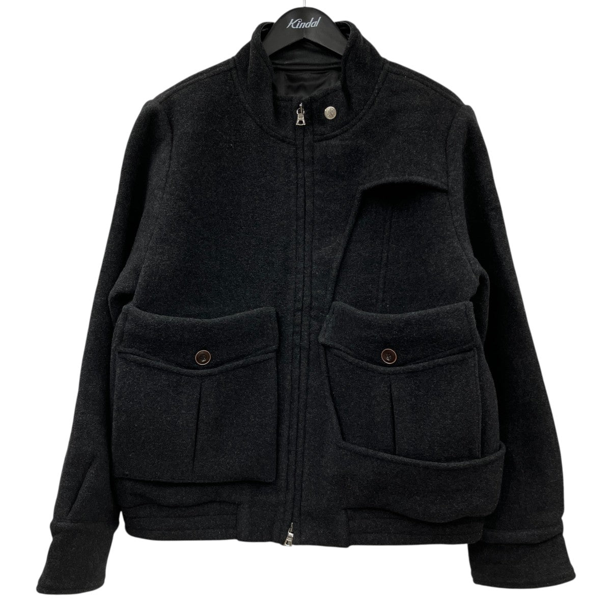 メルトンジャケットDeconstructed Stand Collar 6 Pocket Jacket
