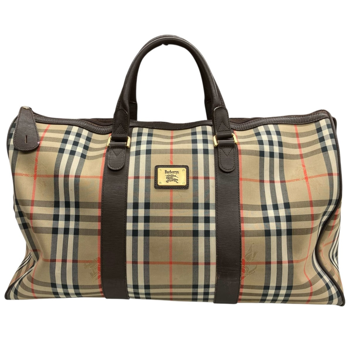 BURBERRY(バーバリー) ノバチェックボストンバッグ ブラウン｜【公式