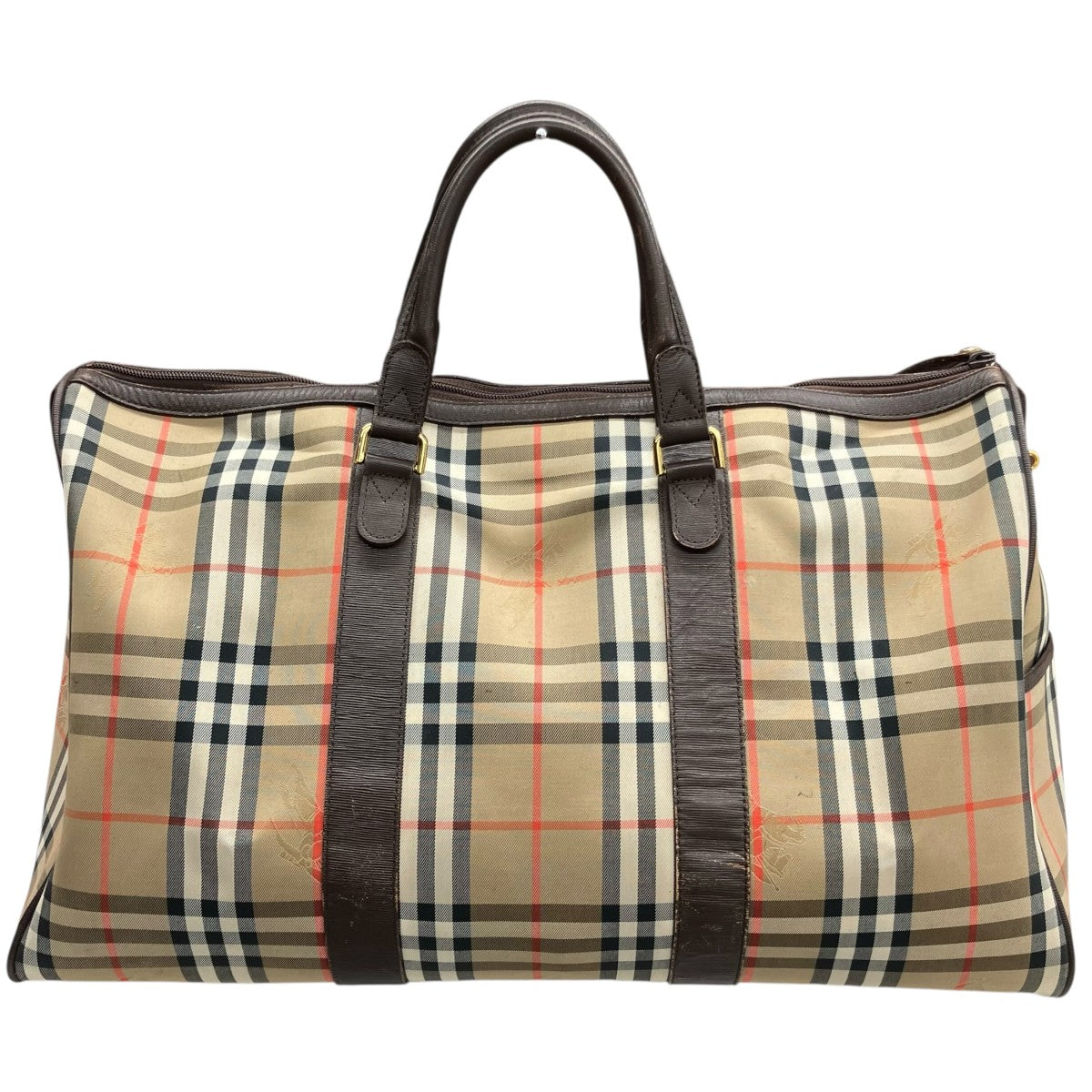 Burberry バーバリー ノバチェック 玉虫色 ボストンバッグ BURBERRY(バーバリー) ノバチェックボストンバッグ ブラウン｜【公式