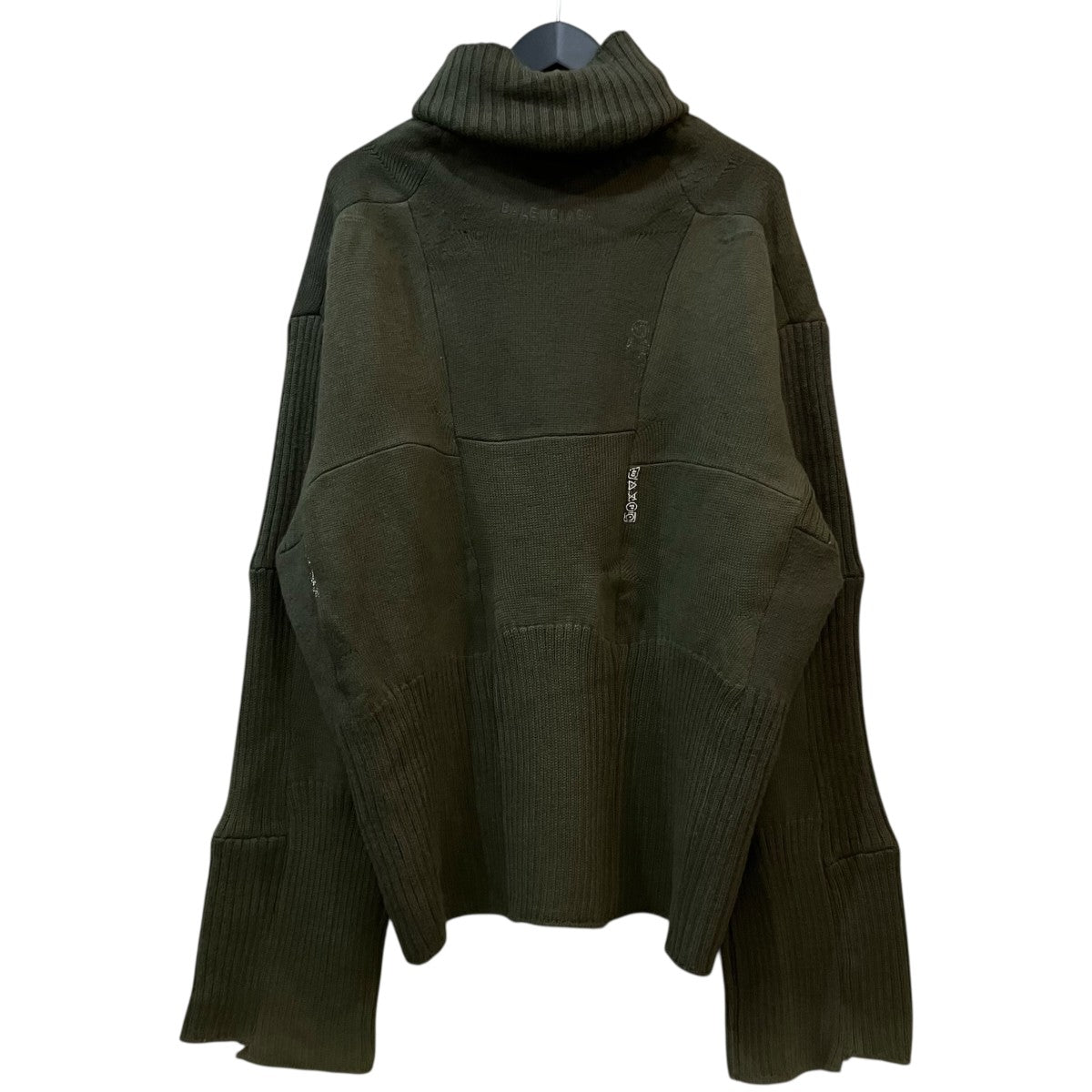 BALENCIAGA 「Upcycled Socks Sweater」再構築タートルネックニット768686 古着・中古-2枚目のアイテム画像