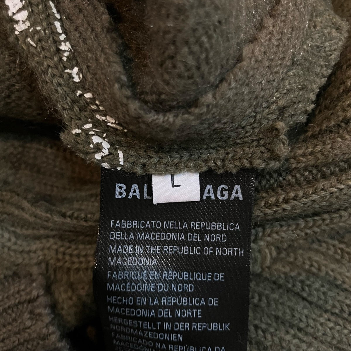 BALENCIAGA 「Upcycled Socks Sweater」再構築タートルネックニット768686 古着・中古-6枚目のアイテム画像