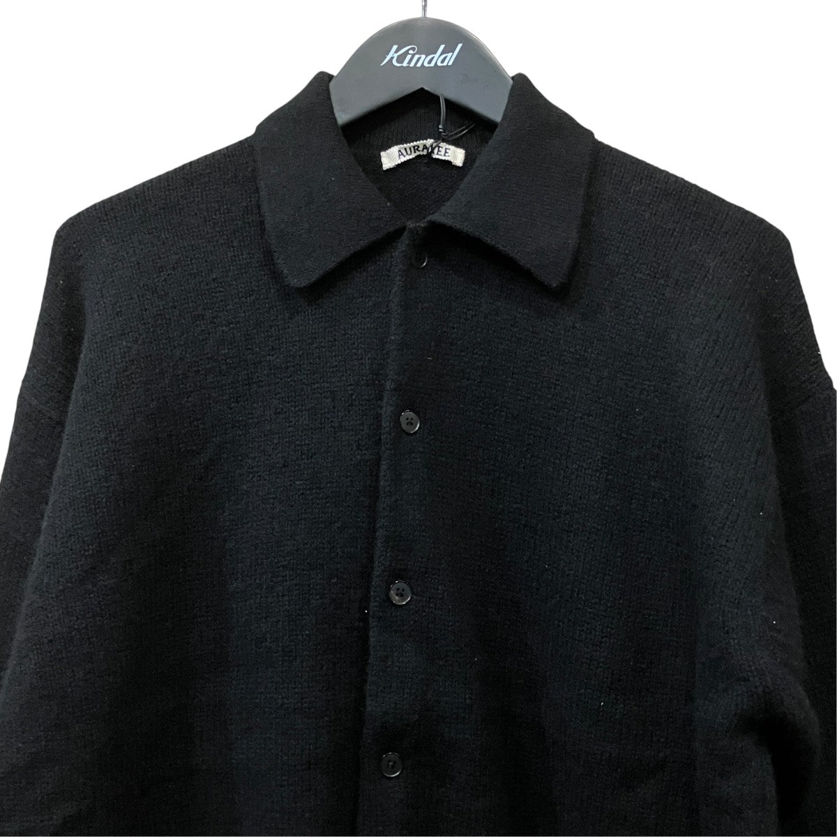 AURALEE SHETLAND WOOL CASHMERE KNIT CARDIGAN ウールカシミヤカーディガン 古着・中古-3枚目のアイテム画像