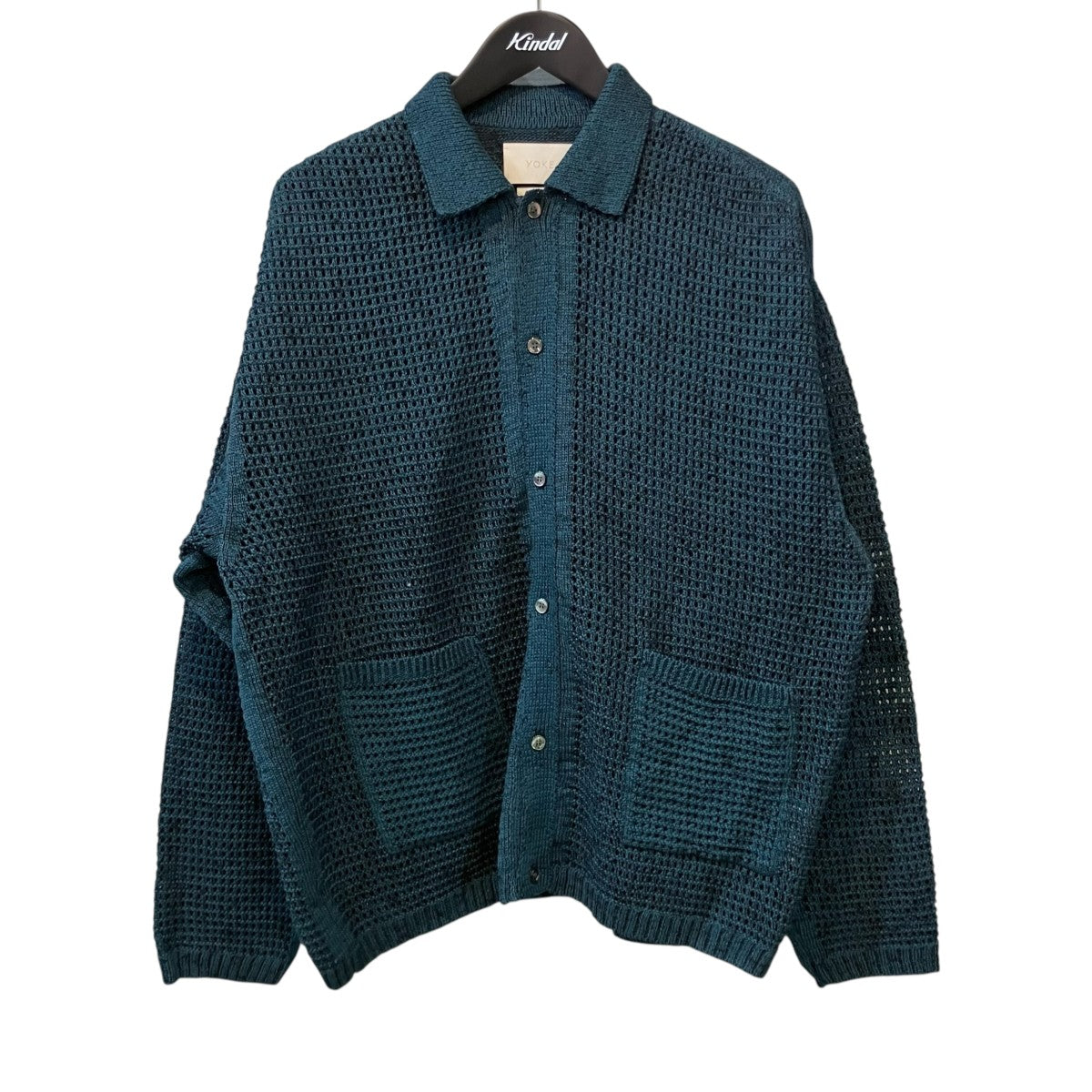 YOKE 24SS「MESH KNITTED BUTTONED CARDIGAN」メッシュニットカーディガンYK24SS0676S 古着・中古-1枚目のアイテム画像