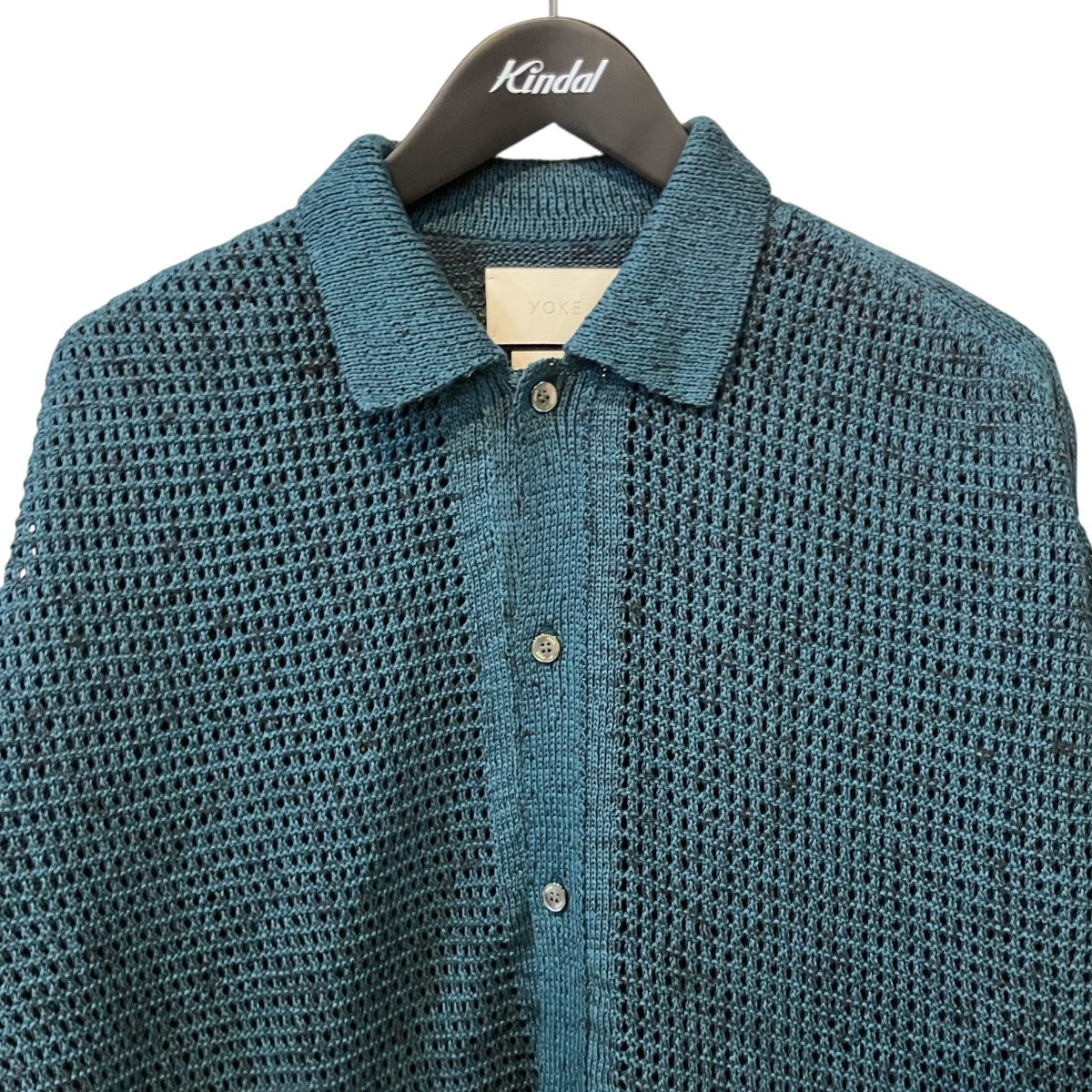 YOKE 24SS「MESH KNITTED BUTTONED CARDIGAN」メッシュニットカーディガンYK24SS0676S 古着・中古-3枚目のアイテム画像