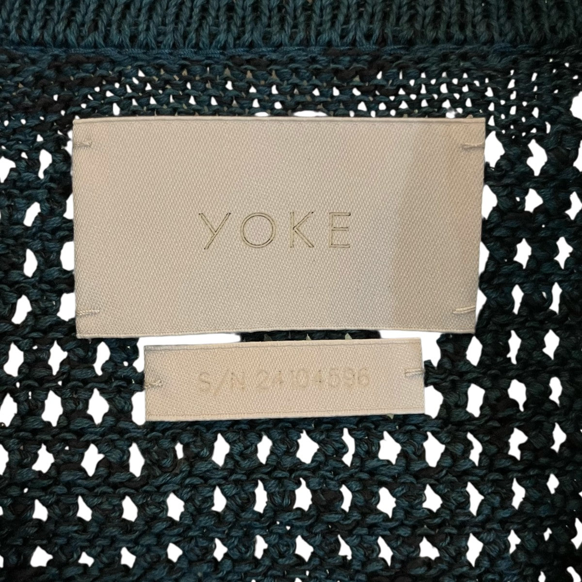 YOKE 24SS「MESH KNITTED BUTTONED CARDIGAN」メッシュニットカーディガンYK24SS0676S 古着・中古-5枚目のアイテム画像
