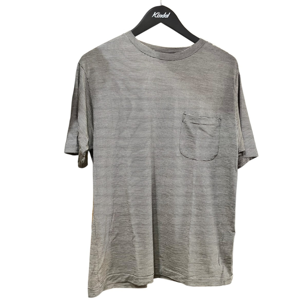 COMOLI ウール天竺 半袖クルー ボーダーP0105007