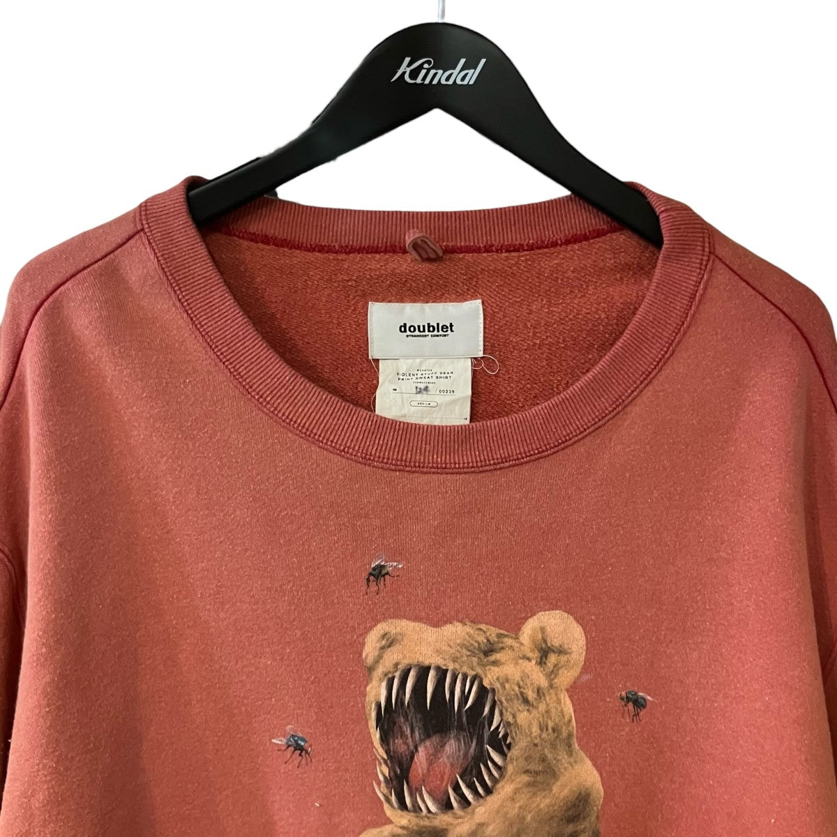 doublet 23AW「VIOLENT STUFF BEAR PRINT SWEAT」ベアプリントスウェット 古着・中古-3枚目のアイテム画像