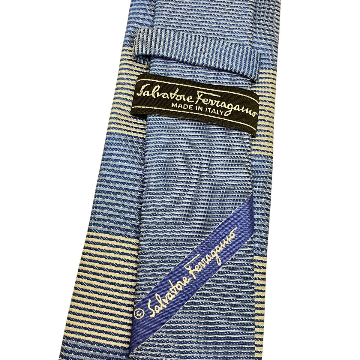 Salvatore Ferragamo ボーダーネクタイ 古着・中古-4枚目のアイテム画像