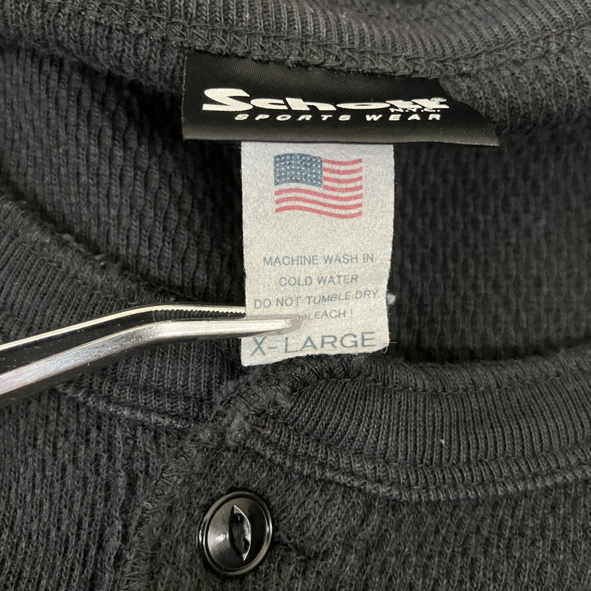 Schott ワッフルヘンリーネックカットソー782-3930004 古着・中古-6枚目のアイテム画像