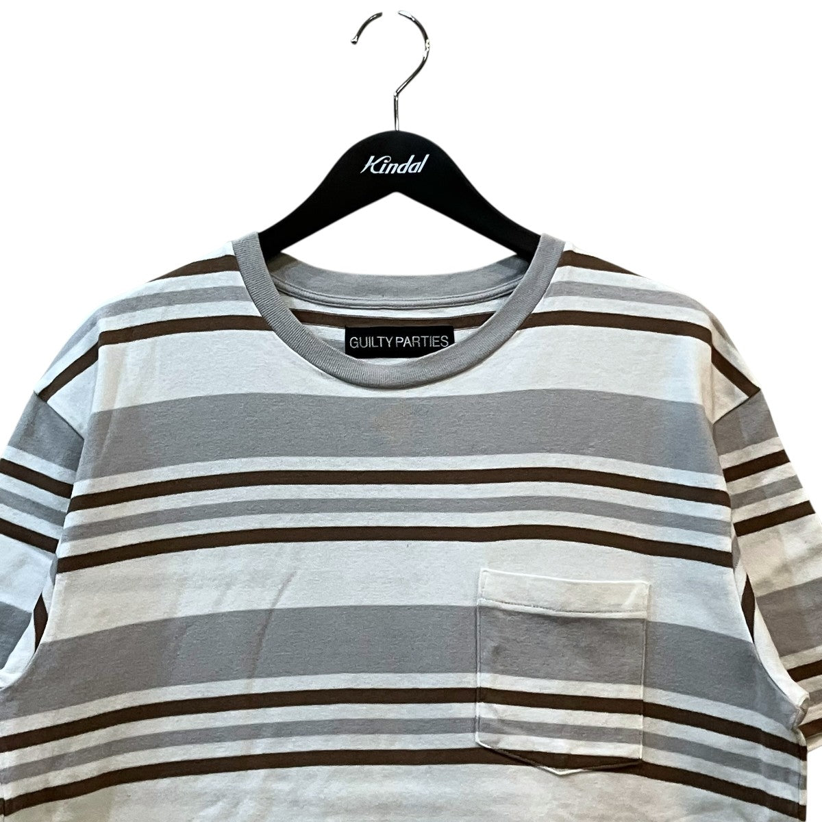 WACKO MARIA ボーダーポケットTシャツ 古着・中古-3枚目のアイテム画像