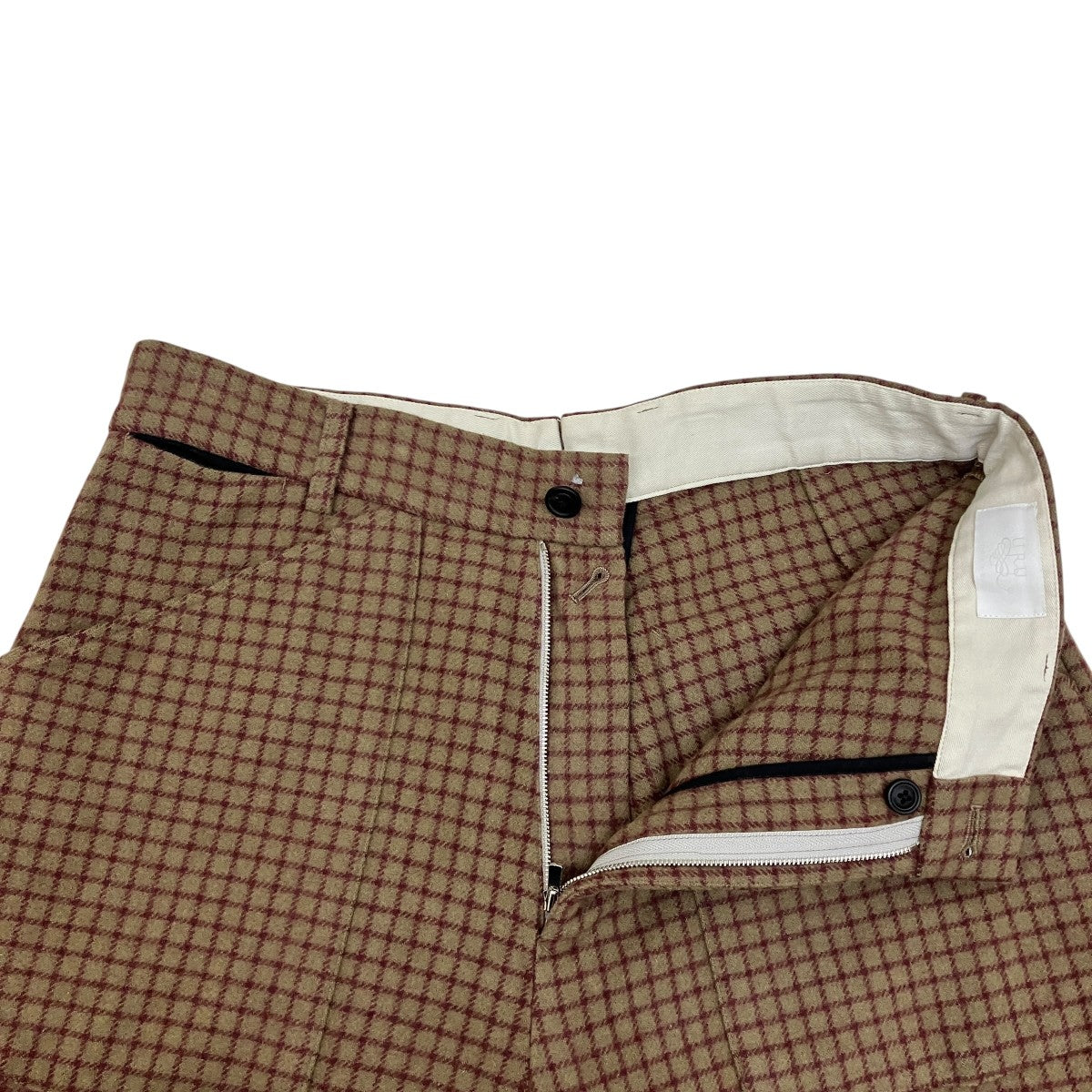 uru 18AWカシミヤ混チェックウールパンツ18FUP06B 古着・中古-3枚目のアイテム画像