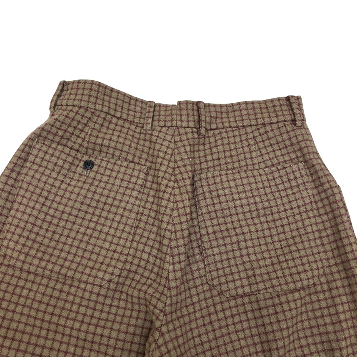 uru 18AWカシミヤ混チェックウールパンツ18FUP06B 古着・中古-4枚目のアイテム画像