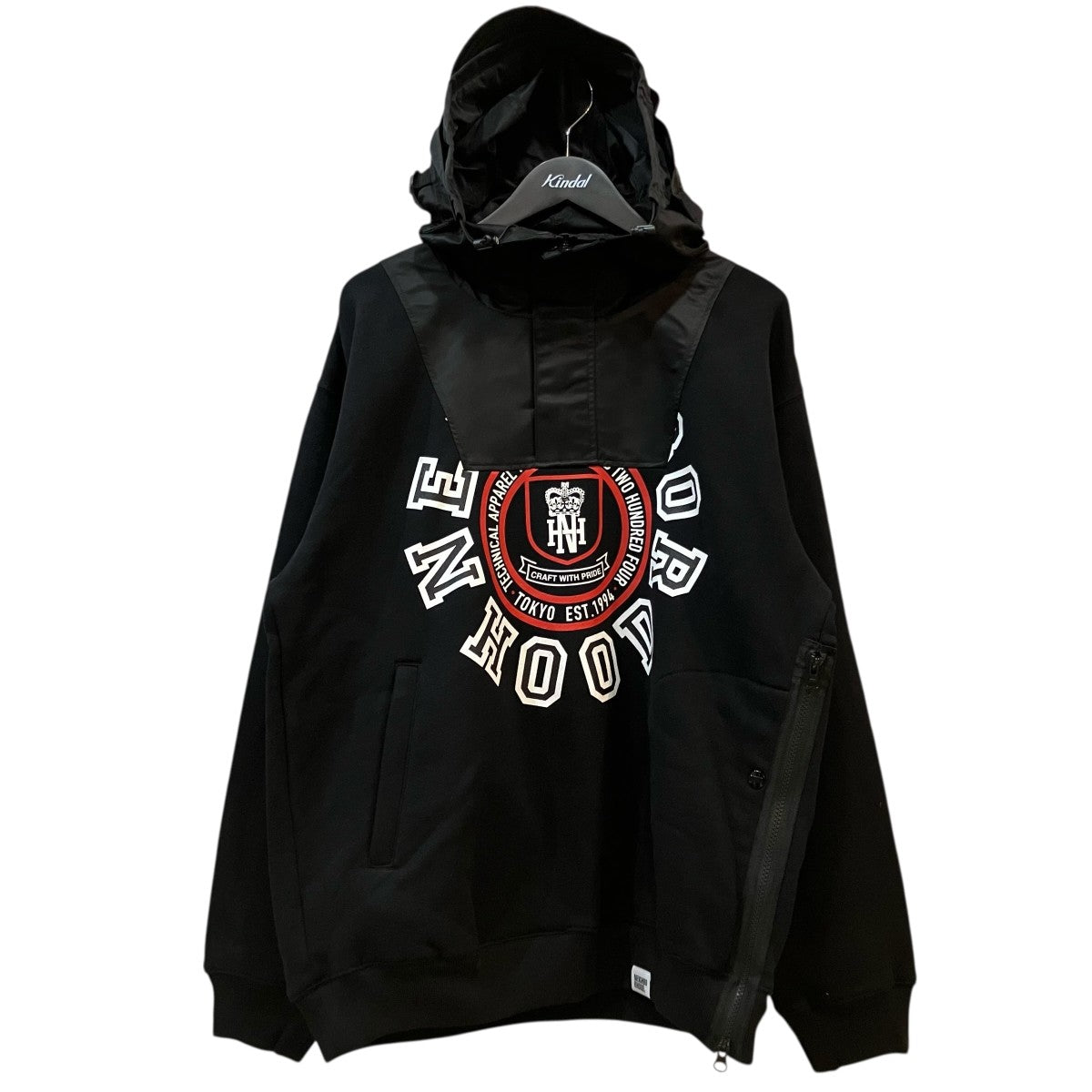 NEIGHBORHOOD 「Combination Sweat Hoodie」ナイロン切替プルオーバーパーカー252FPNH CSM03 古着・中古-1枚目のアイテム画像