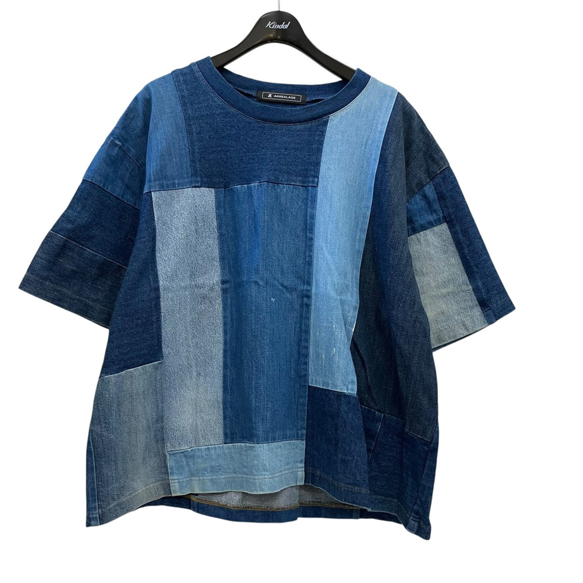 ANREALAGE デニムパッチワークTシャツ 古着・中古-1枚目のアイテム画像