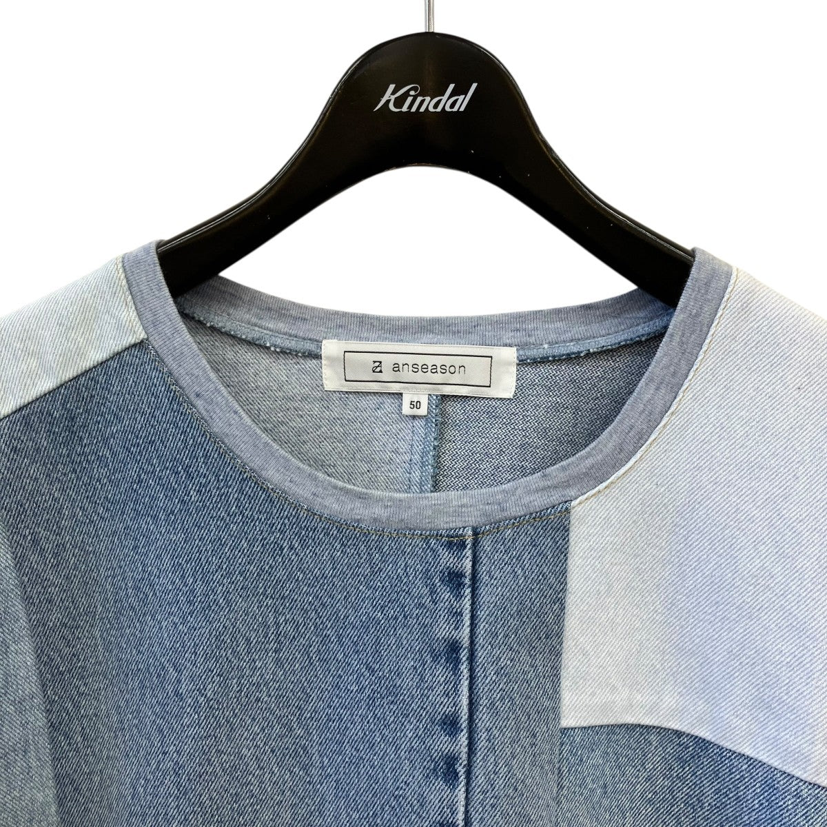 anseason ANREALAGE デニムパッチワークTシャツ 古着・中古-3枚目のアイテム画像