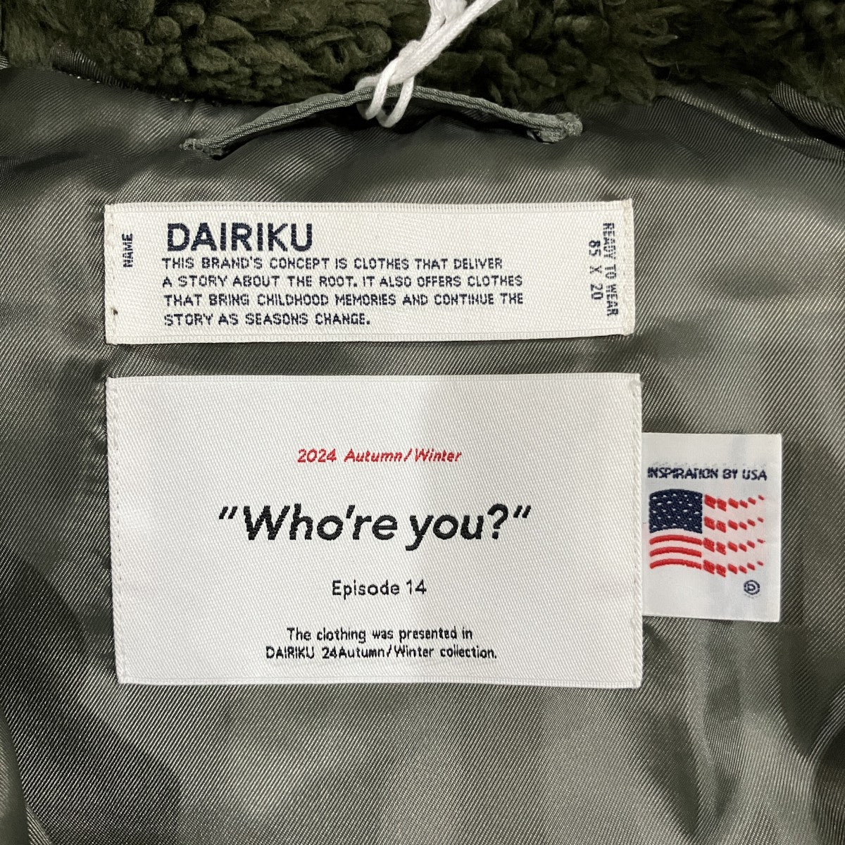 DAIRIKU(ダイリク) 「Frank-N-Furuter N-3B」N-3Bタイプコート24AW O6