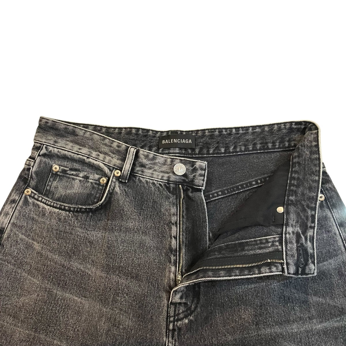 BALENCIAGA バギーロークロッチワイドデニムパンツ697886 古着・中古-3枚目のアイテム画像