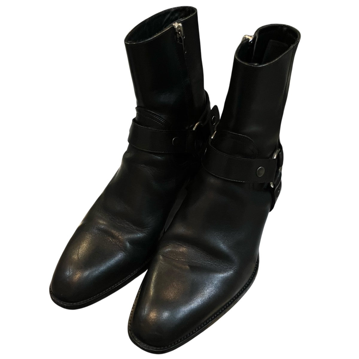 Saint Laurent Paris クラシックワイアットハーネスリングブーツ443190 古着・中古-1枚目のアイテム画像