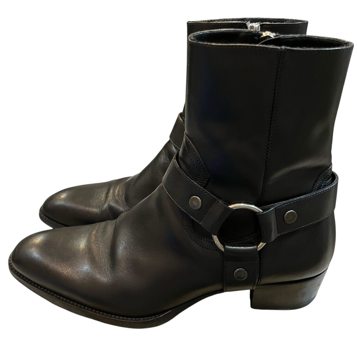 Saint Laurent Paris クラシックワイアットハーネスリングブーツ443190 古着・中古-2枚目のアイテム画像
