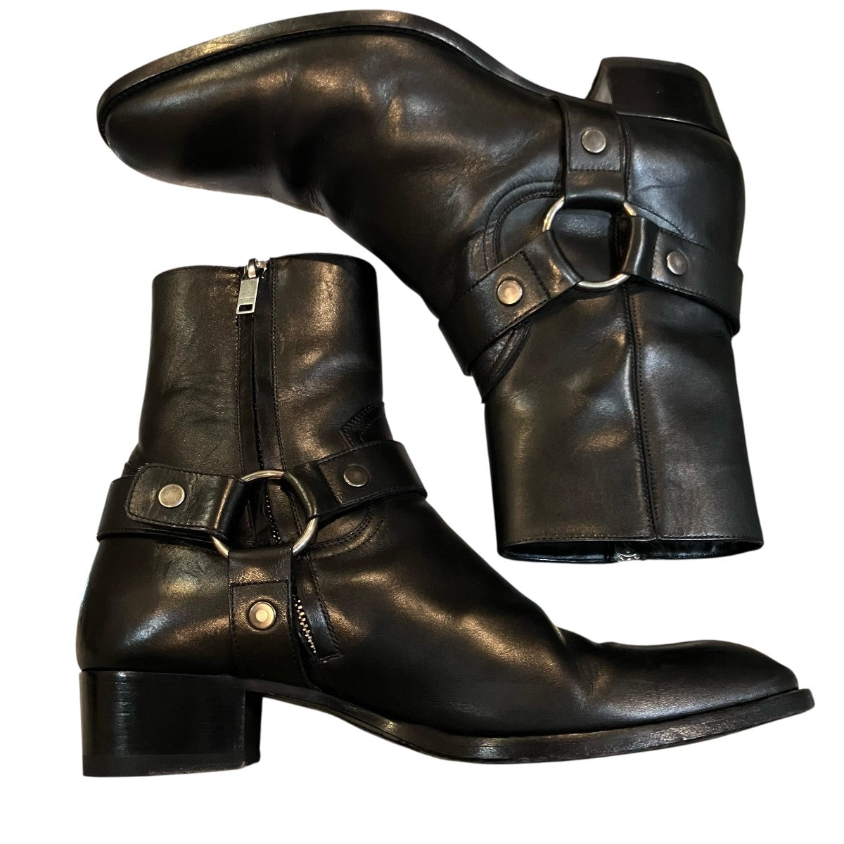 Saint Laurent Paris クラシックワイアットハーネスリングブーツ443190 古着・中古-5枚目のアイテム画像