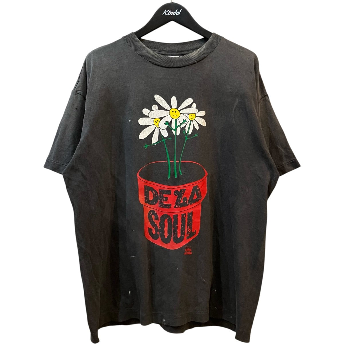 SAINT MICHAEL 「SS TEE DE LA SOUL」ヴィンテージ加工プリントTシャツSM HR1 0000 C18 古着・中古-1枚目のアイテム画像
