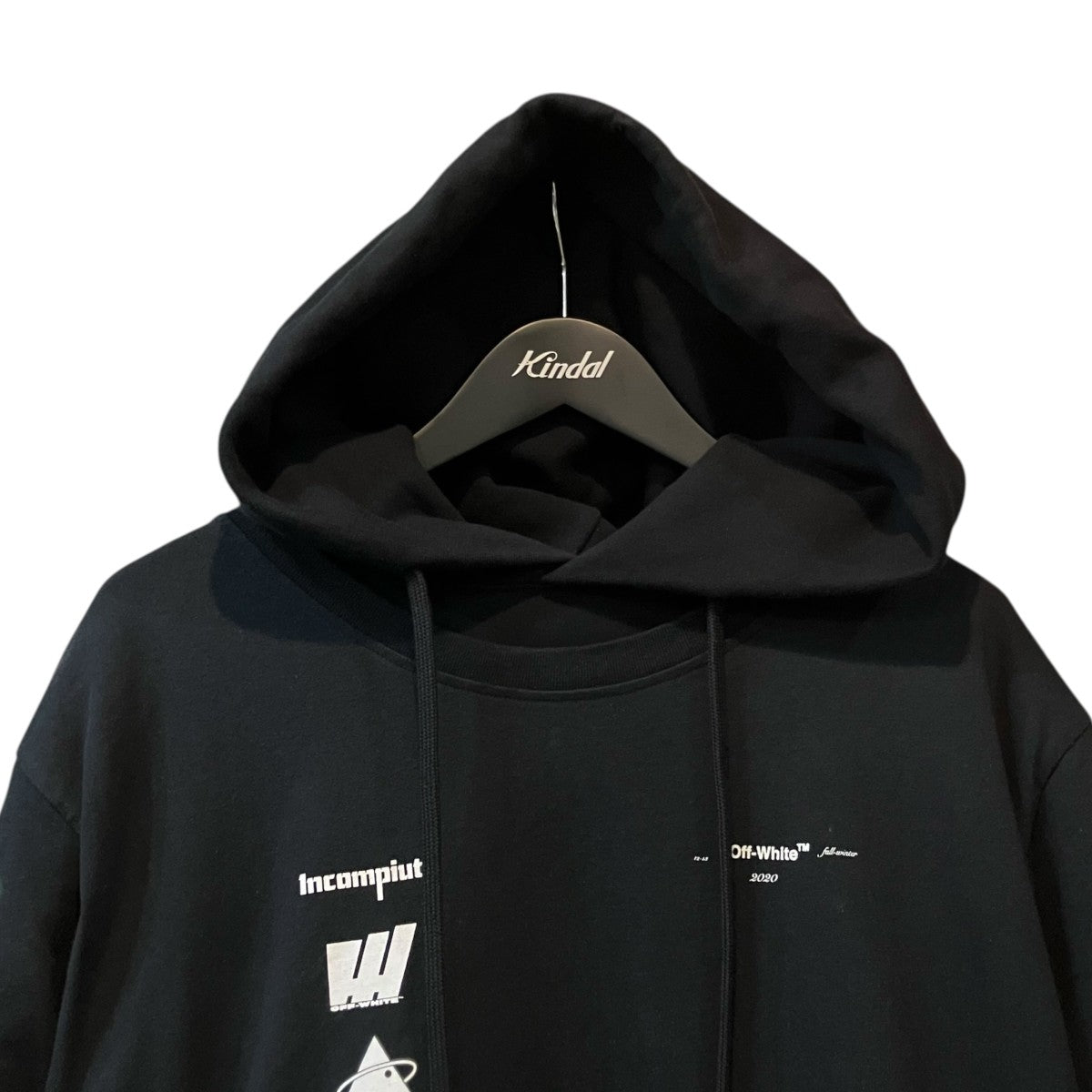 OFFWHITE 「Diag Mariana Double Tee Hoodie」ダイアグマリアナ レイヤードプリント パーカーOMAB033E19185005 古着・中古-3枚目のアイテム画像