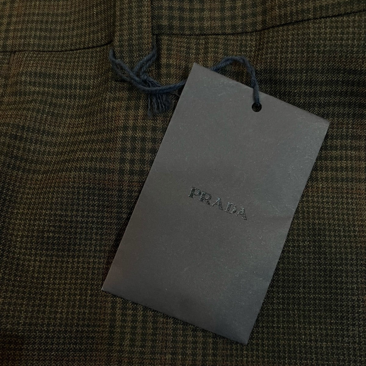 PRADA チェック柄スラックスUP0178 古着・中古-7枚目のアイテム画像