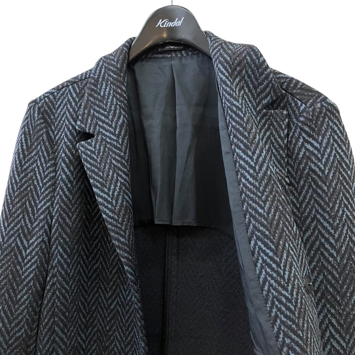 EMPORIO ARMANI サマーウール ヘリンボーン ジャケット EMPORIO ARMANI(エンポリオアルマーニ) ヘリンボーンテーラード