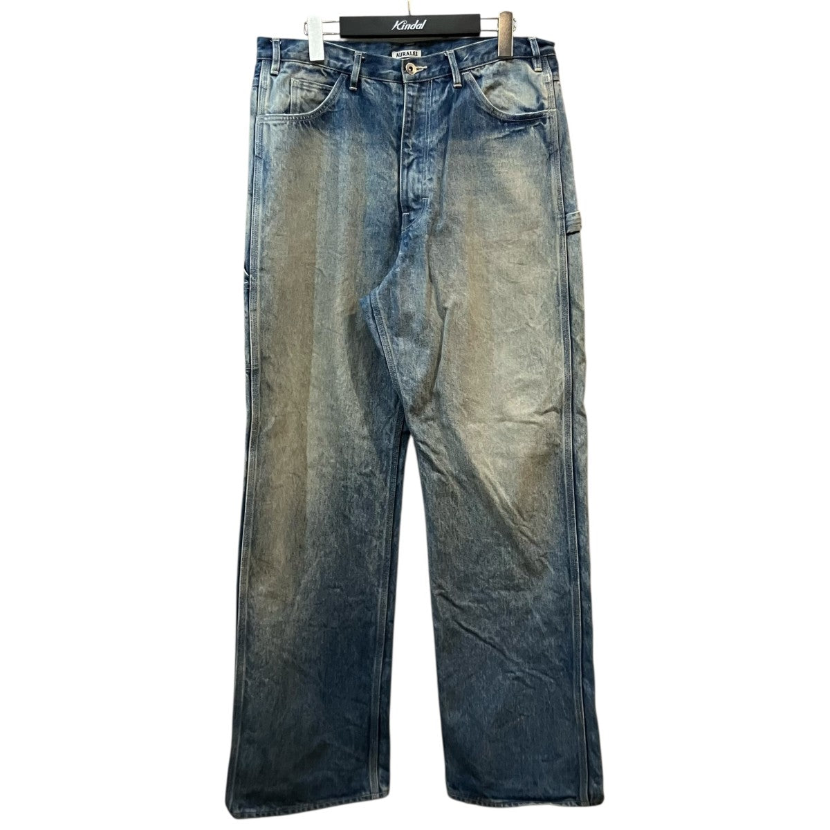 AURALEE 「SELVEDGE FADED HEAVY DENIM PAINTER PANTS」ペインターデニムパンツA24AP01DH 古着・中古-1枚目のアイテム画像