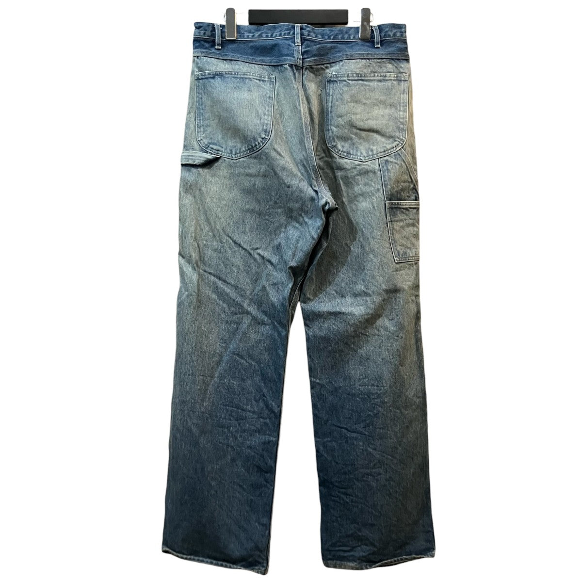 AURALEE 「SELVEDGE FADED HEAVY DENIM PAINTER PANTS」ペインターデニムパンツA24AP01DH 古着・中古-2枚目のアイテム画像