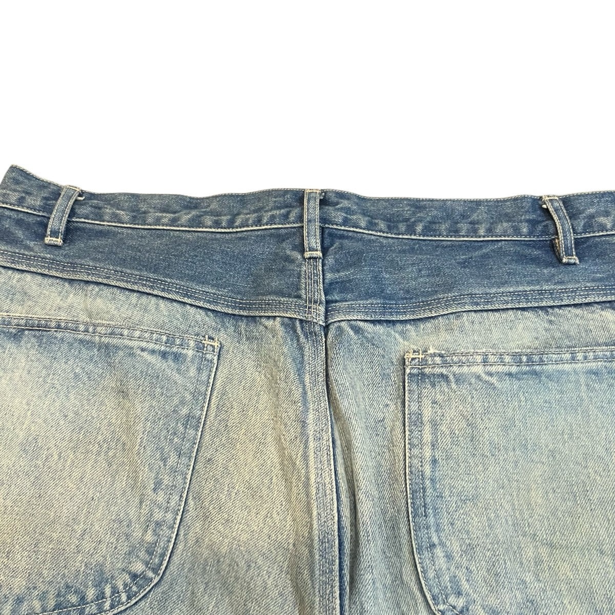 AURALEE 「SELVEDGE FADED HEAVY DENIM PAINTER PANTS」ペインターデニムパンツA24AP01DH 古着・中古-4枚目のアイテム画像