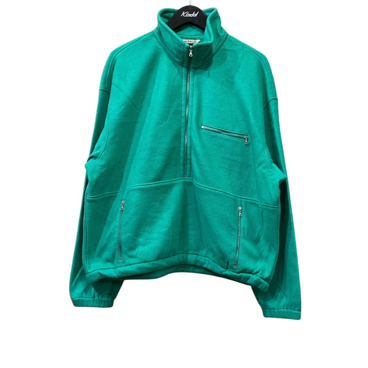 AURALEE PURE SILK COMFORT FLEECE HALF ZIP P O ハーフジップシルクスウェット