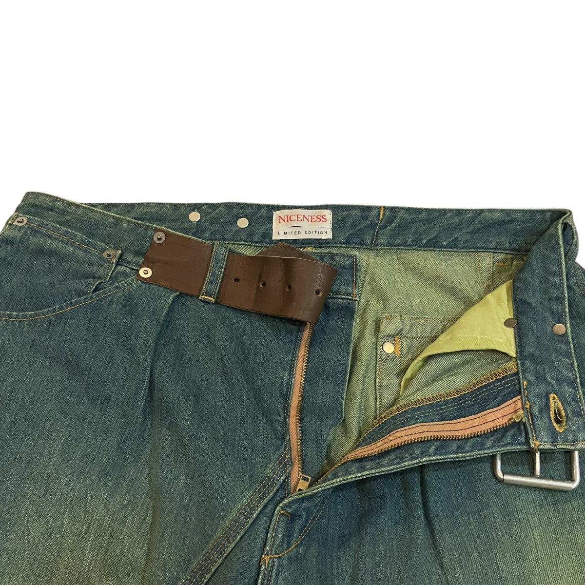 NICENESS×L’ECHOPPE 「EX LYKKE」ベルト付きデニムパンツNL 9102T16 古着・中古-3枚目のアイテム画像