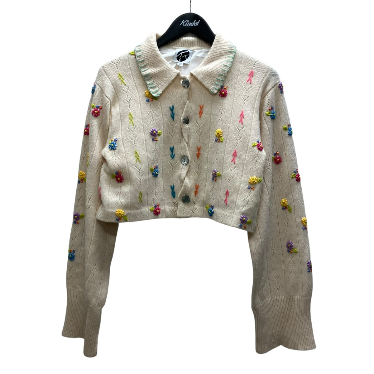 DAISY SHIRT JACKET フラワー刺繍ニットジャケット
