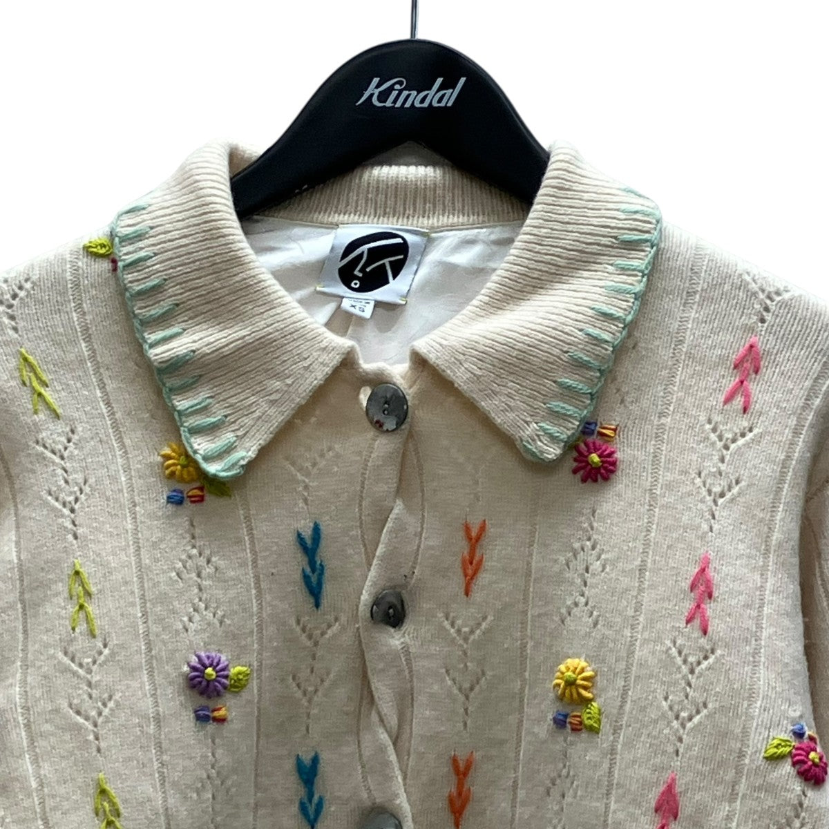 DAISY SHIRT JACKET フラワー刺繍ニットジャケット