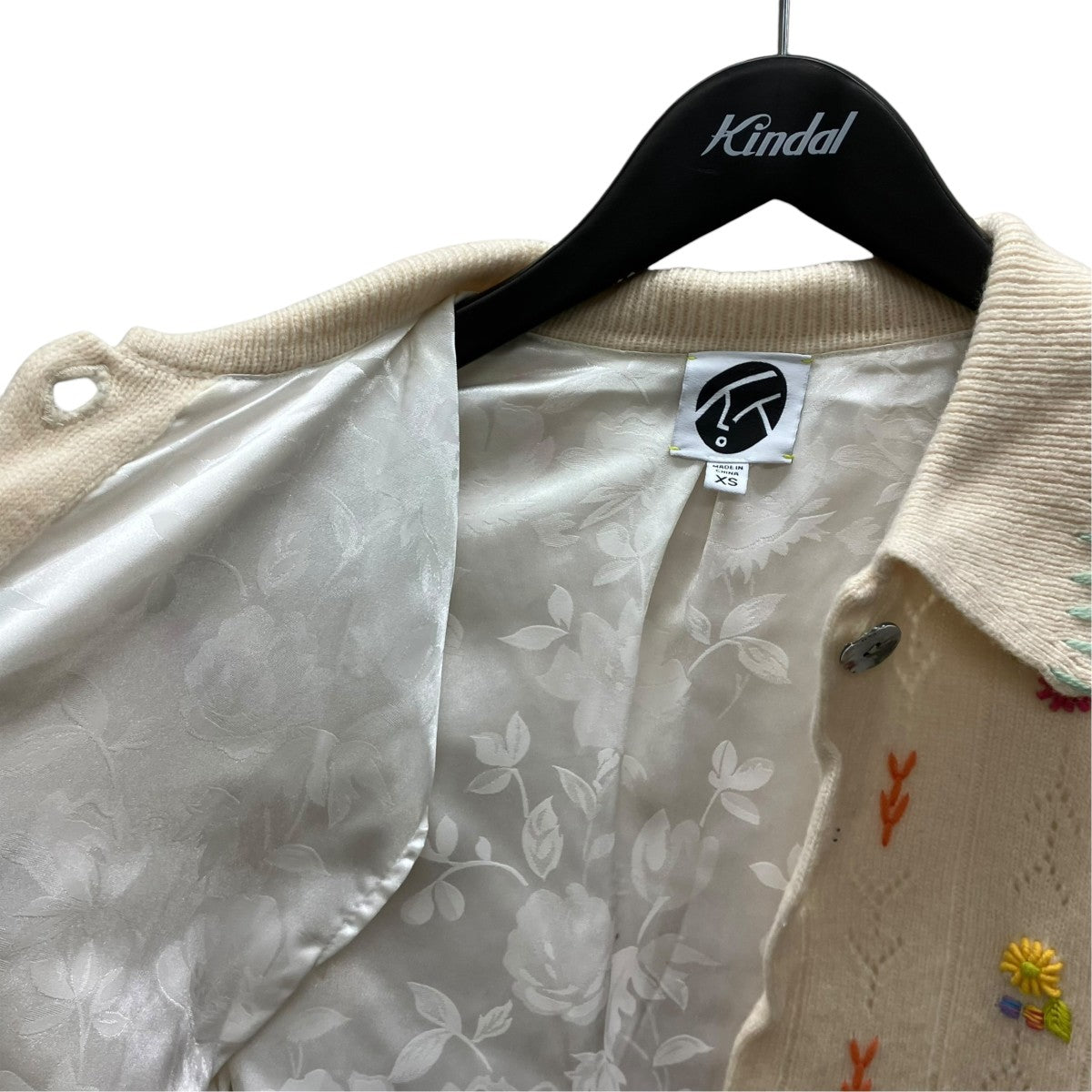 DAISY SHIRT JACKET フラワー刺繍ニットジャケット