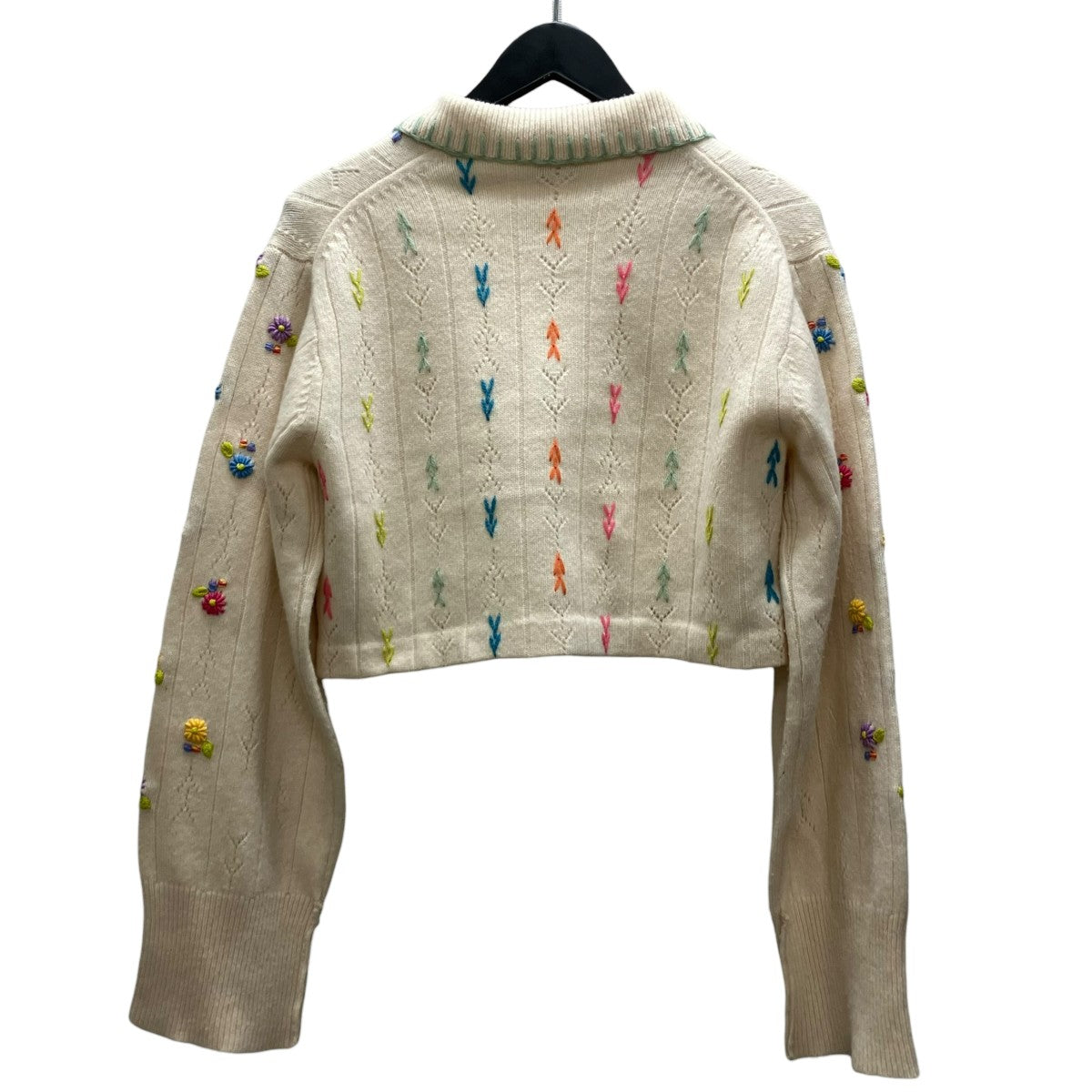 DAISY SHIRT JACKET フラワー刺繍ニットジャケット