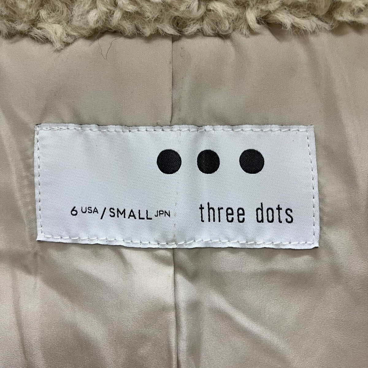 THREE DOTS プードルボア ポンチョベスト 古着・中古-6枚目のアイテム画像