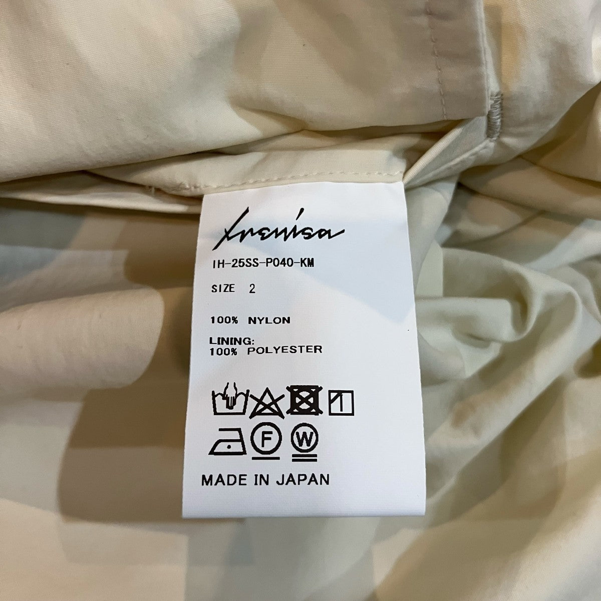 25SS「TWO TUCKS WIDE CARGO PANTS」ワイドカーゴパンツIH 25SS P040 KM