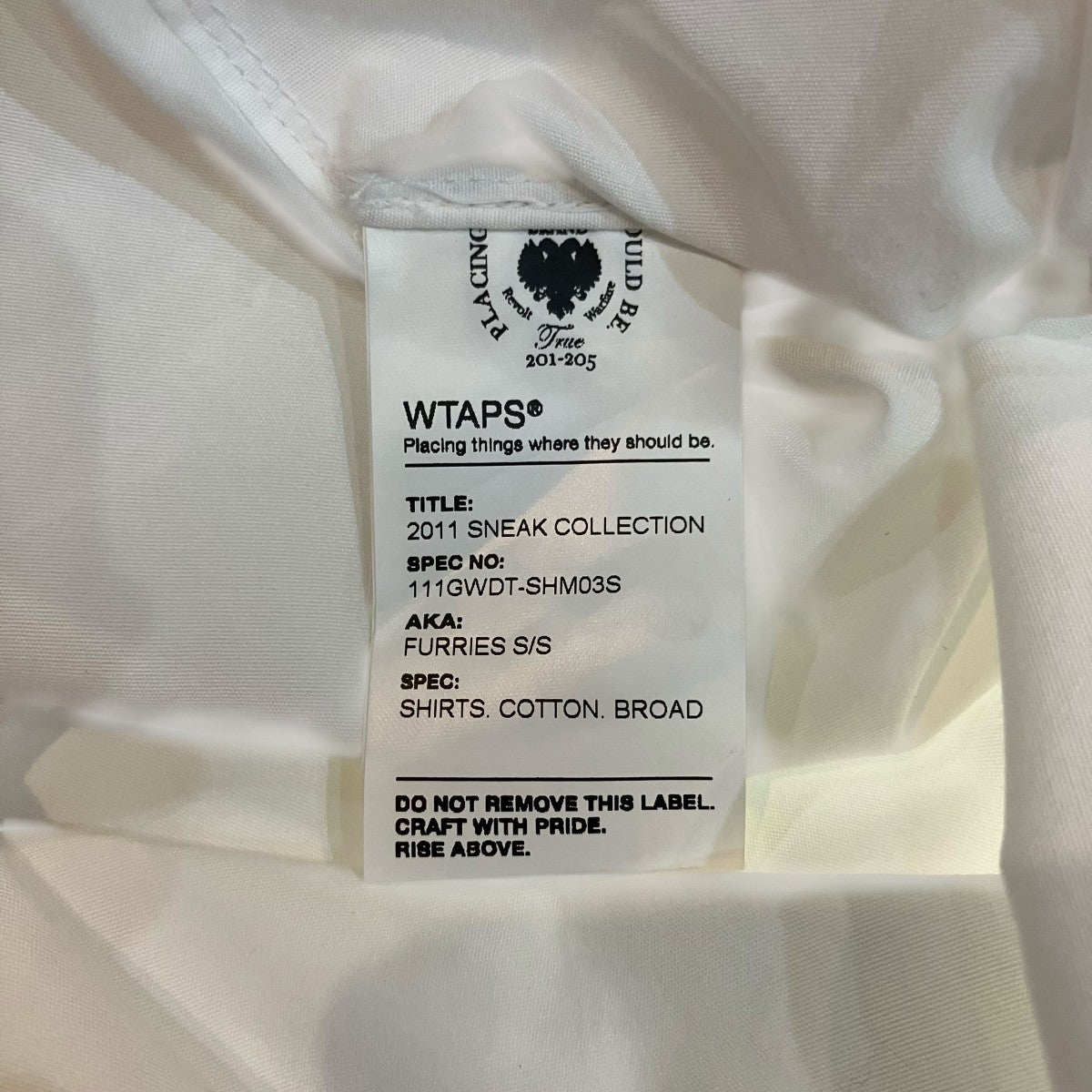WTAPS 半袖シャツ111GWDT SHM03S 古着・中古-6枚目のアイテム画像