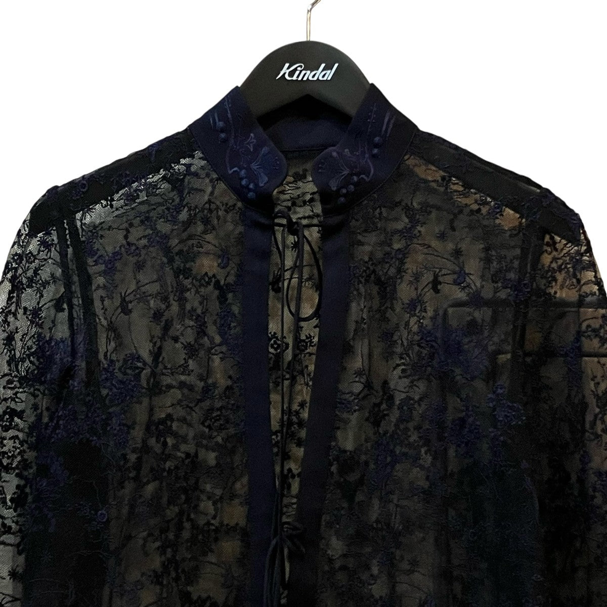 「Floral Lace Stand Collar Shirt」フローラルレーススタンドカラーシャツMM24FW SH005