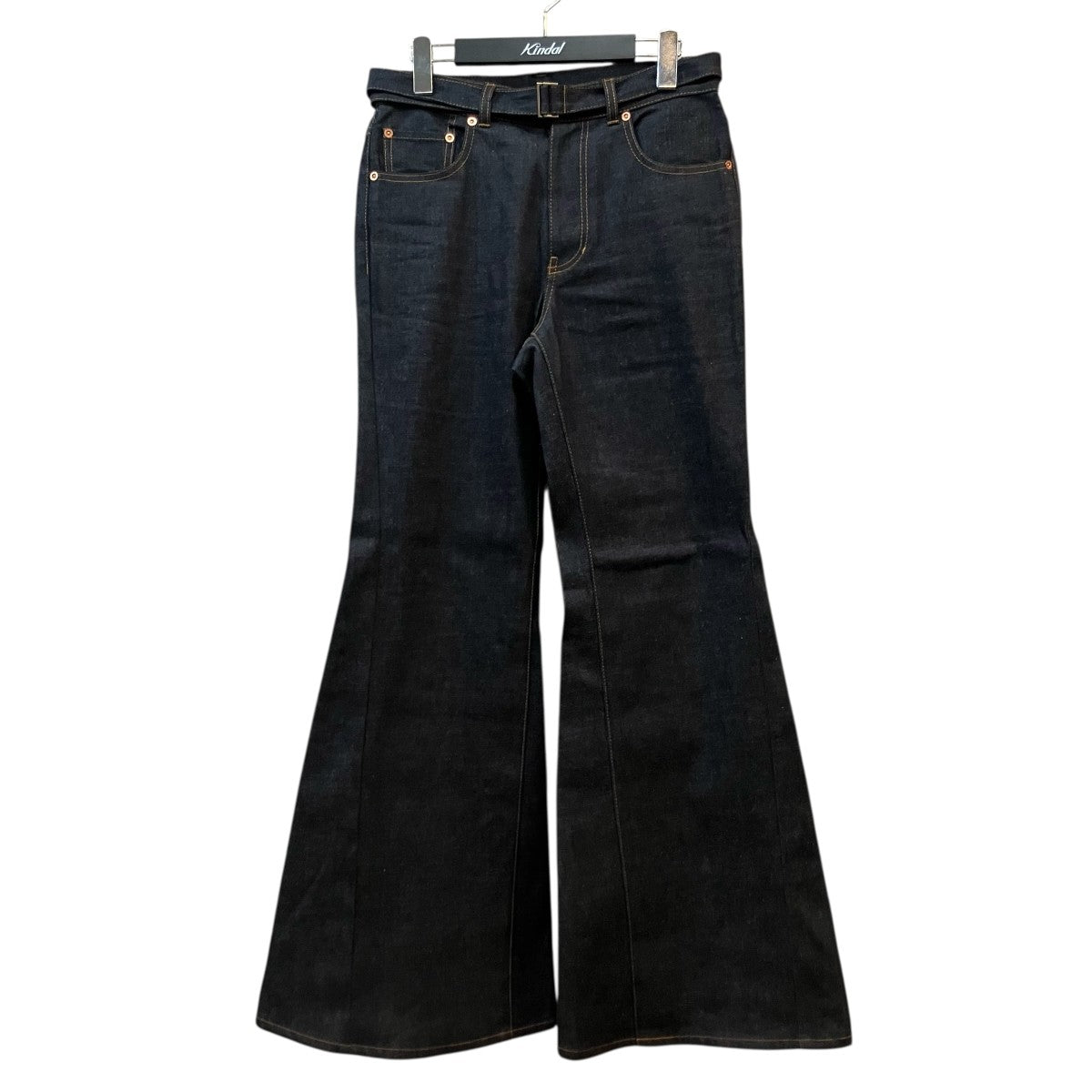 sacai 24SSベルテッドフレアデニムパンツ24 07290