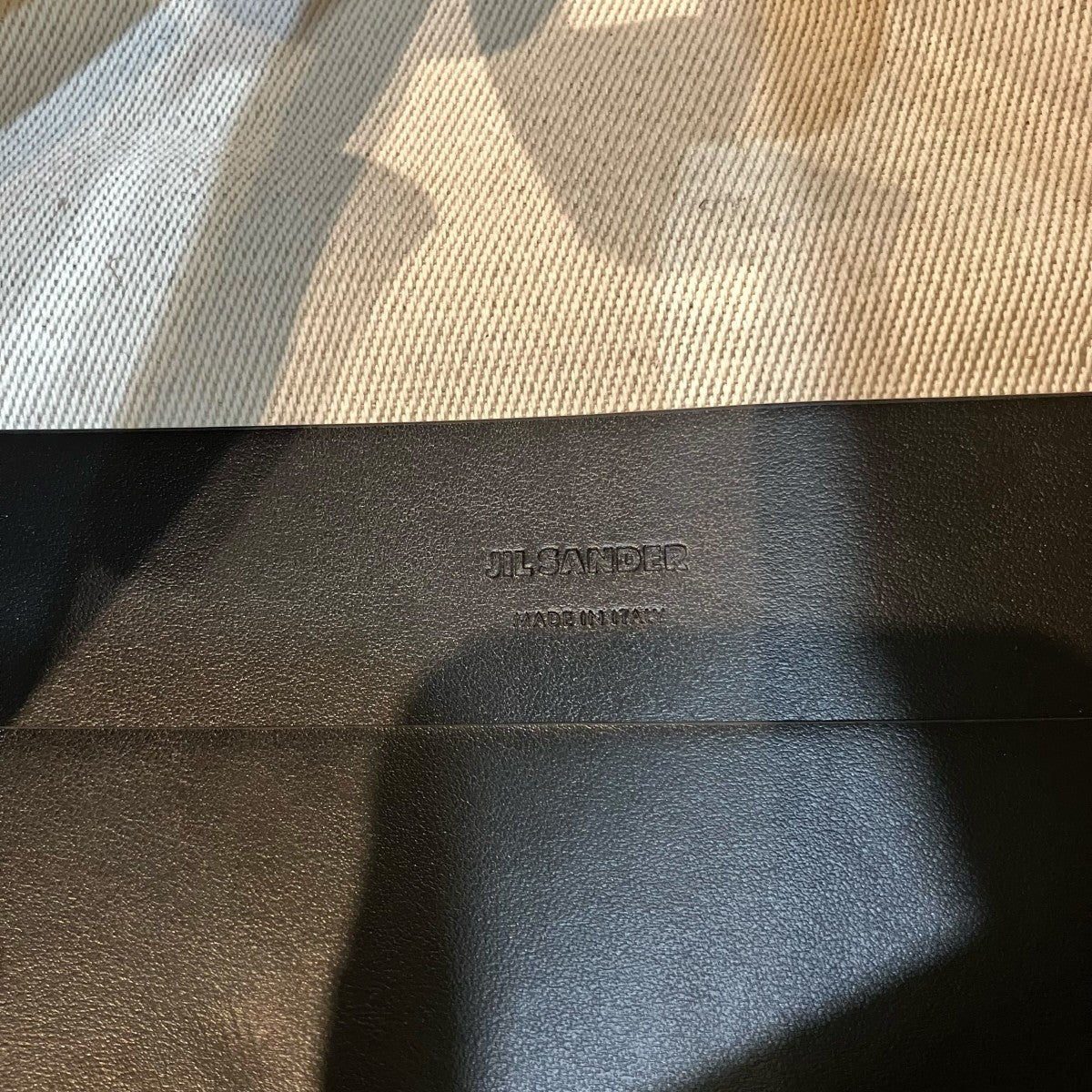JIL SANDER 「BORDER BOOK TOTE」ハート型ポーチ付きロゴキャンバストートJ10WC0001 古着・中古-8枚目のアイテム画像