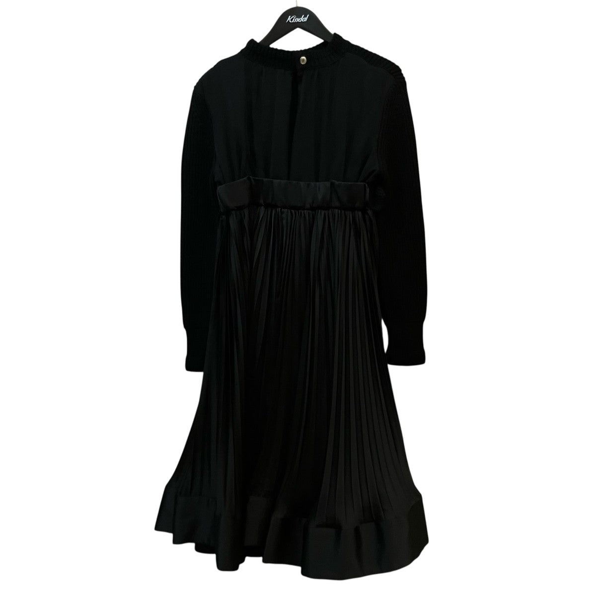 「WOOL KNIT DRESS」ニット切替プリーツワンピース23 06819