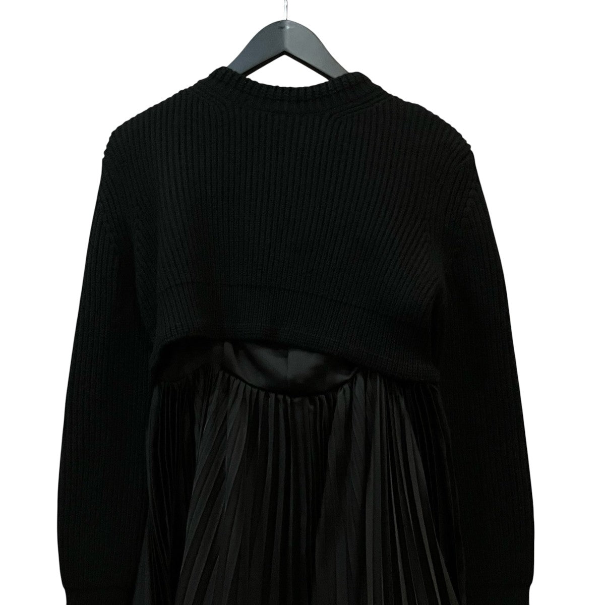 「WOOL KNIT DRESS」ニット切替プリーツワンピース23 06819